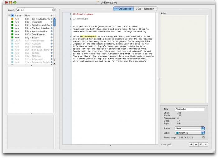 Ulysses text editor mac productivity apps