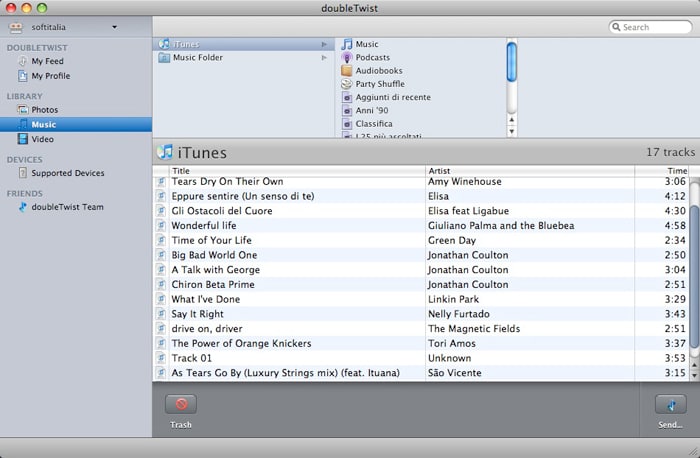 sync doubletwist with itunes