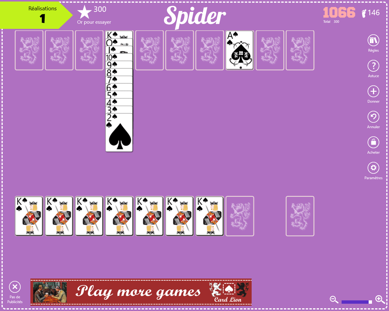 spider solitaire collection free for windows 10
