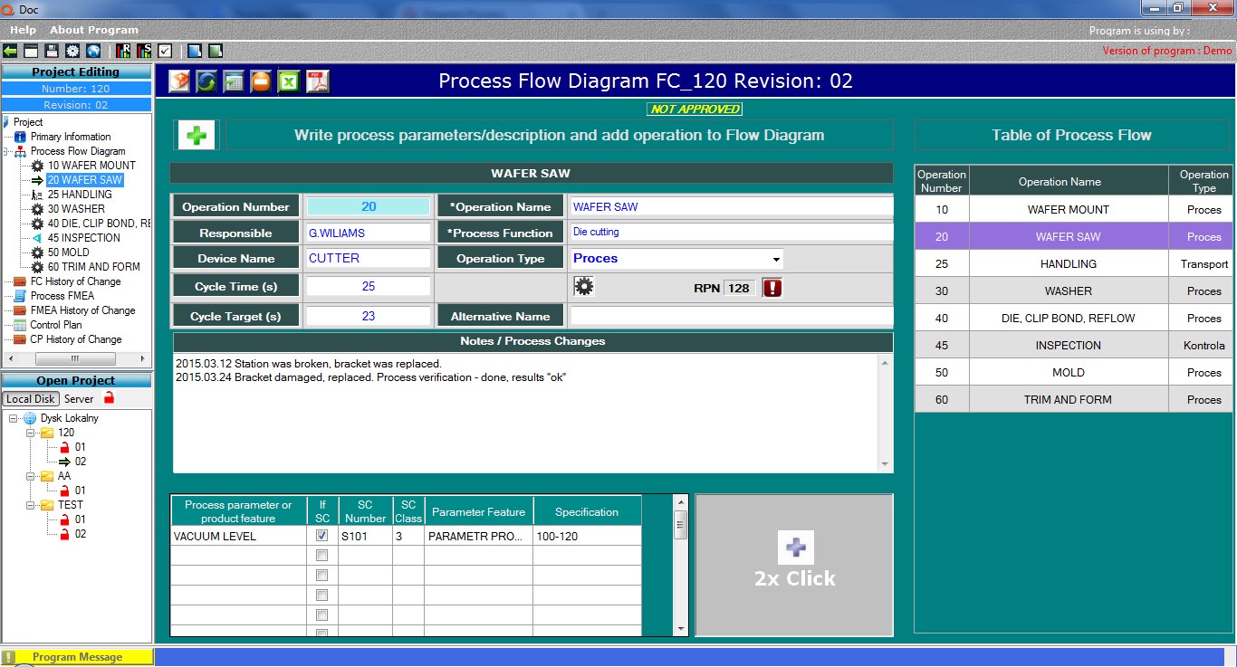 Qdoc Software - Flow Chart, Control Plan, FMEA - Download