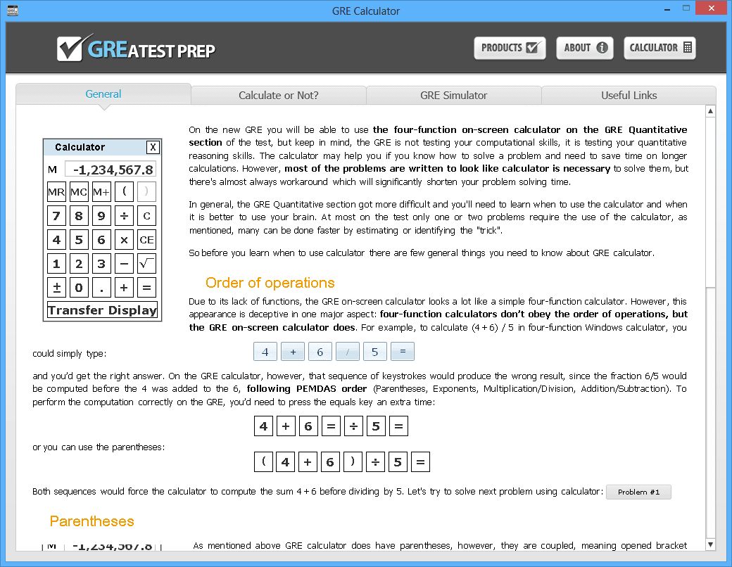 gre math calculator