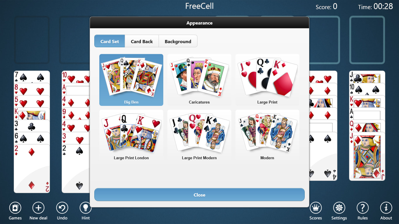 free classic freecell download for windows 10