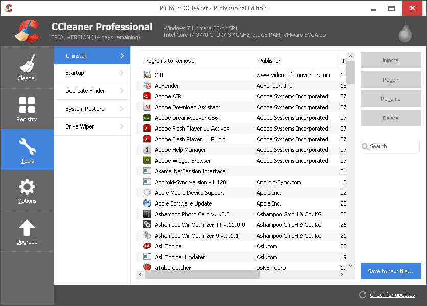   Ccleaner Professional -  8