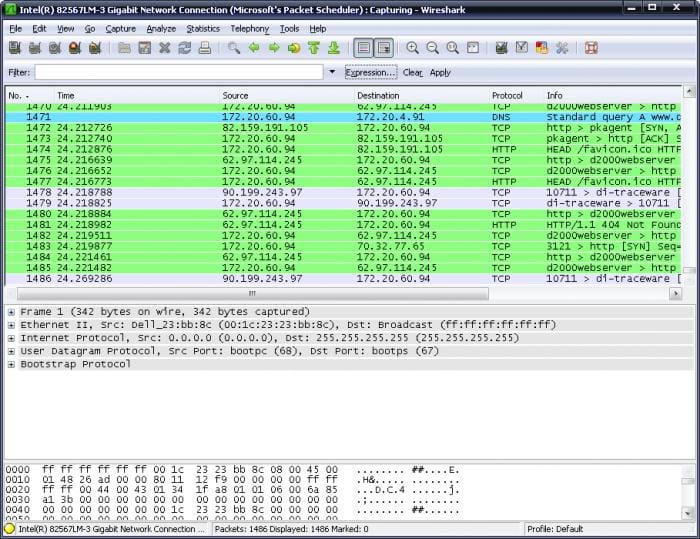 download wireshark network analyzer for gns3