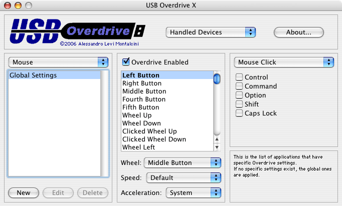 usb overdrive back and forward button