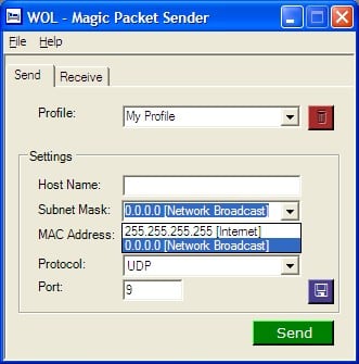 wake on lan magic packet sender android