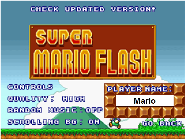 super mario game creator flash