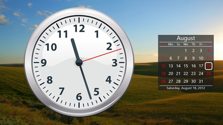 digital clock for desktop windows 10