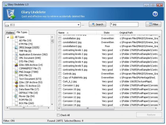 Glary Undelete v5.0 Data Recovery software