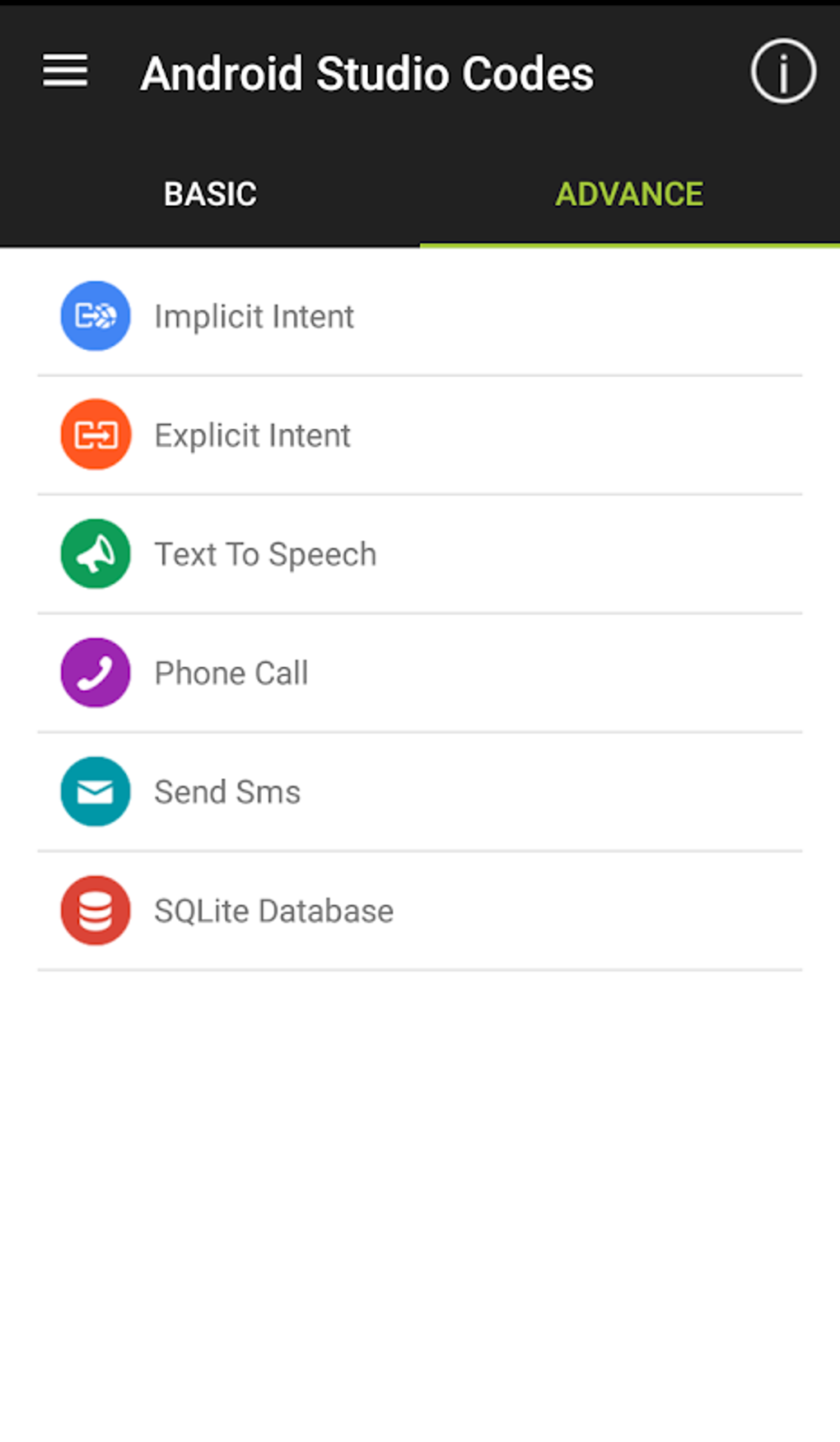 Android Studio Codes | App Activities Samples APK For Android - Download