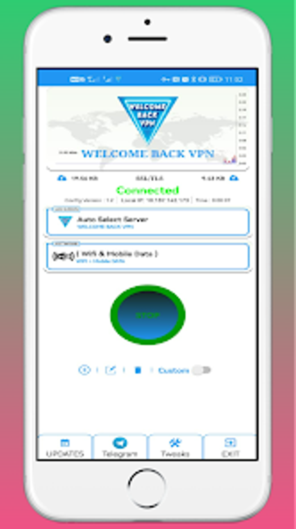 WELCOME BACK VPN для Android — Скачать