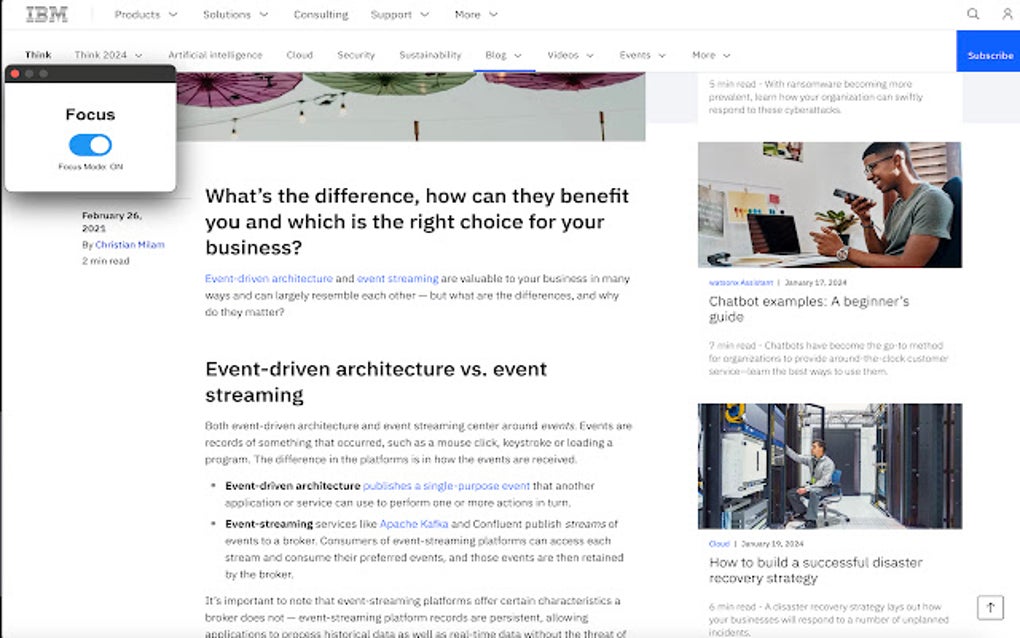 Focus for Google Chrome - Extension Download