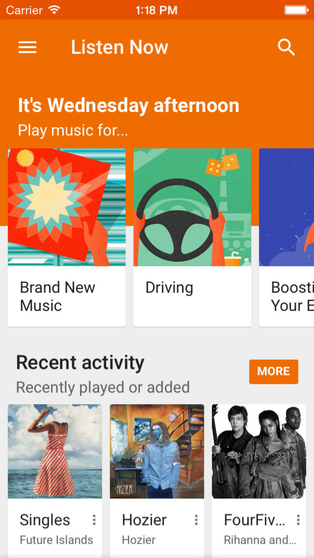 Google Play Music لنظام Iphone تنزيل