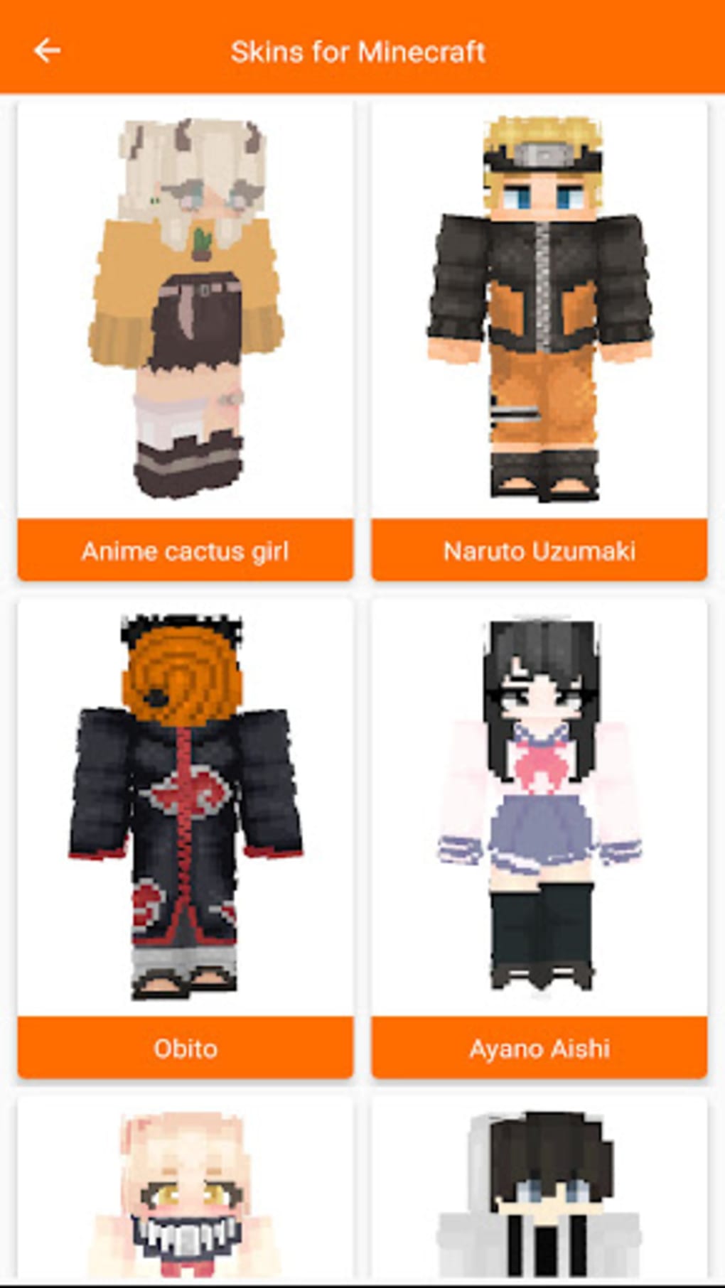 Anime Skins for Minecraft PE  Browse hundreds of the best anime skins and  Apply your favorite ones to your Minecraft character for Free  AmazoncaAppstore for Android