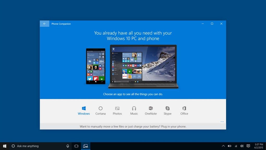 phone companion app windows 10