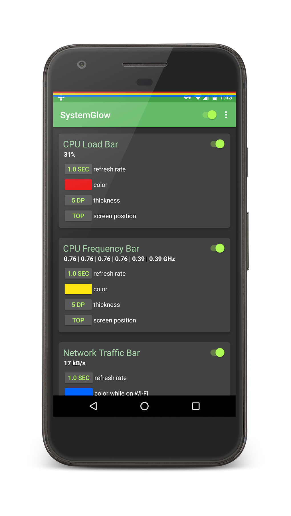 SystemGlow: system monitor APK для Android — Скачать