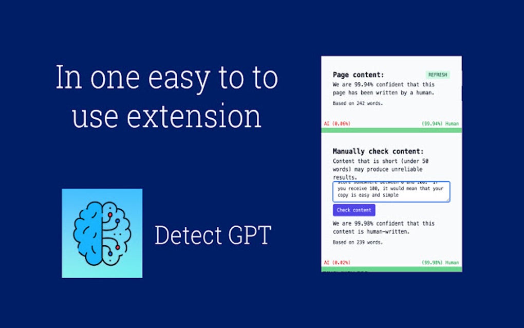DetectGPT - Detect Chat GPT Content Google Chrome için - Eklenti İndir