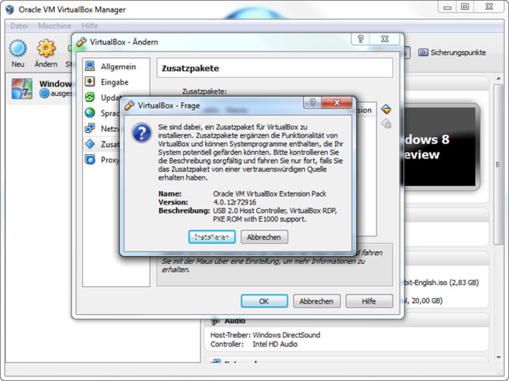 what is virtualbox extension pack