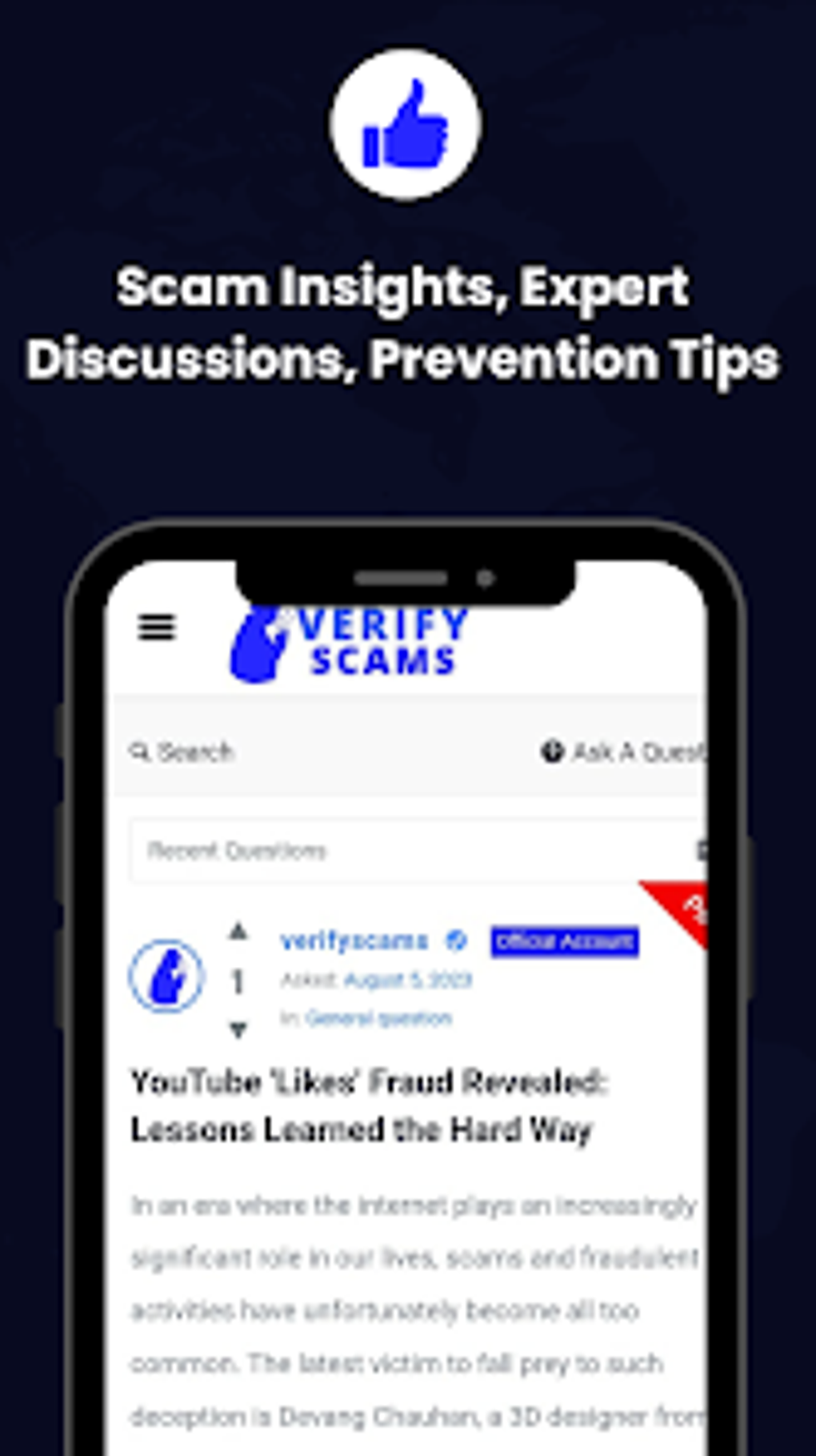 Verify Scams - Powered by AI для Android — Скачать