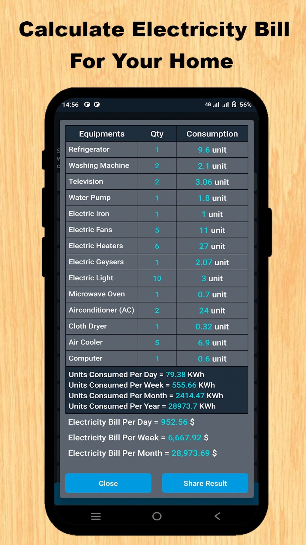 home-electricity-calculator-android