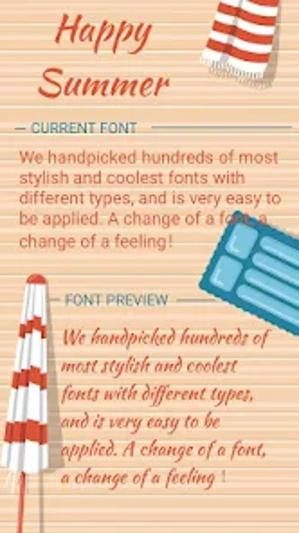 Android Happy Summer Font For FlipFont Android happy summer font for flipfont