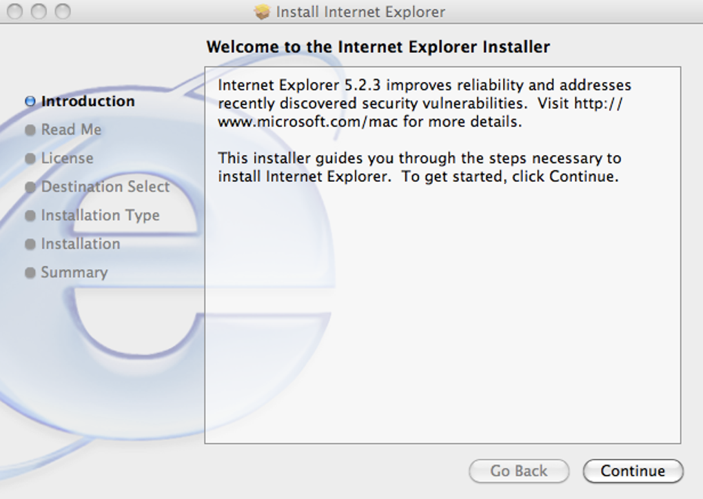 internet explorer for mac os x