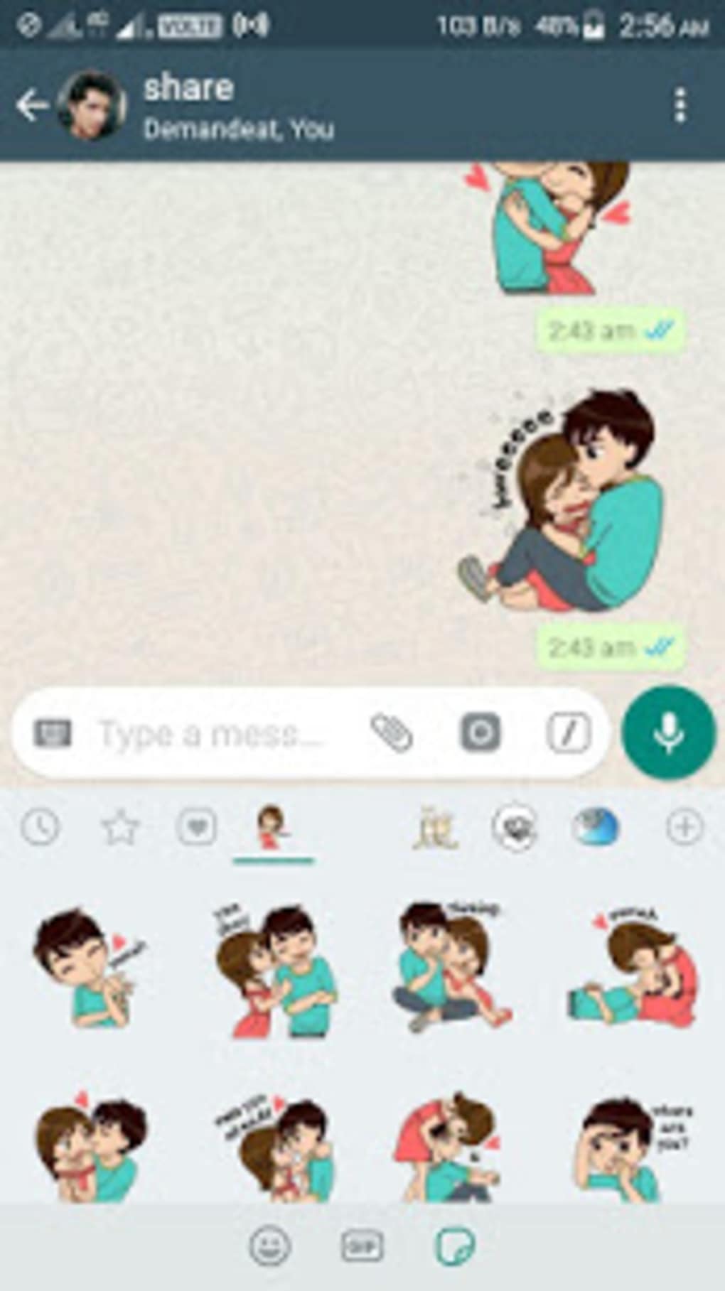 Whatsapp sticker love apk