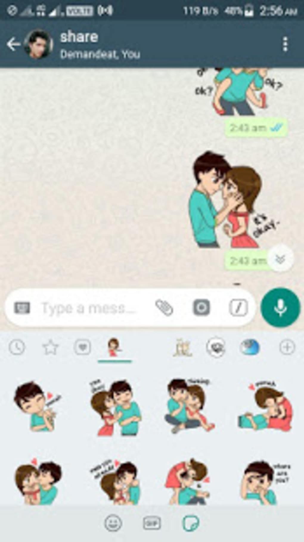 Whatsapp love stickers apk free download