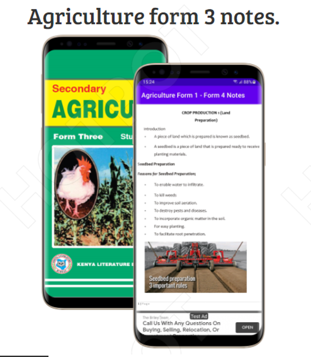 Agriculture: form 1 - 4 notes. для Android — Скачать