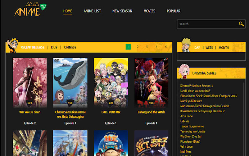 Gogoanime Io Free Anime Movies App Screenshot 