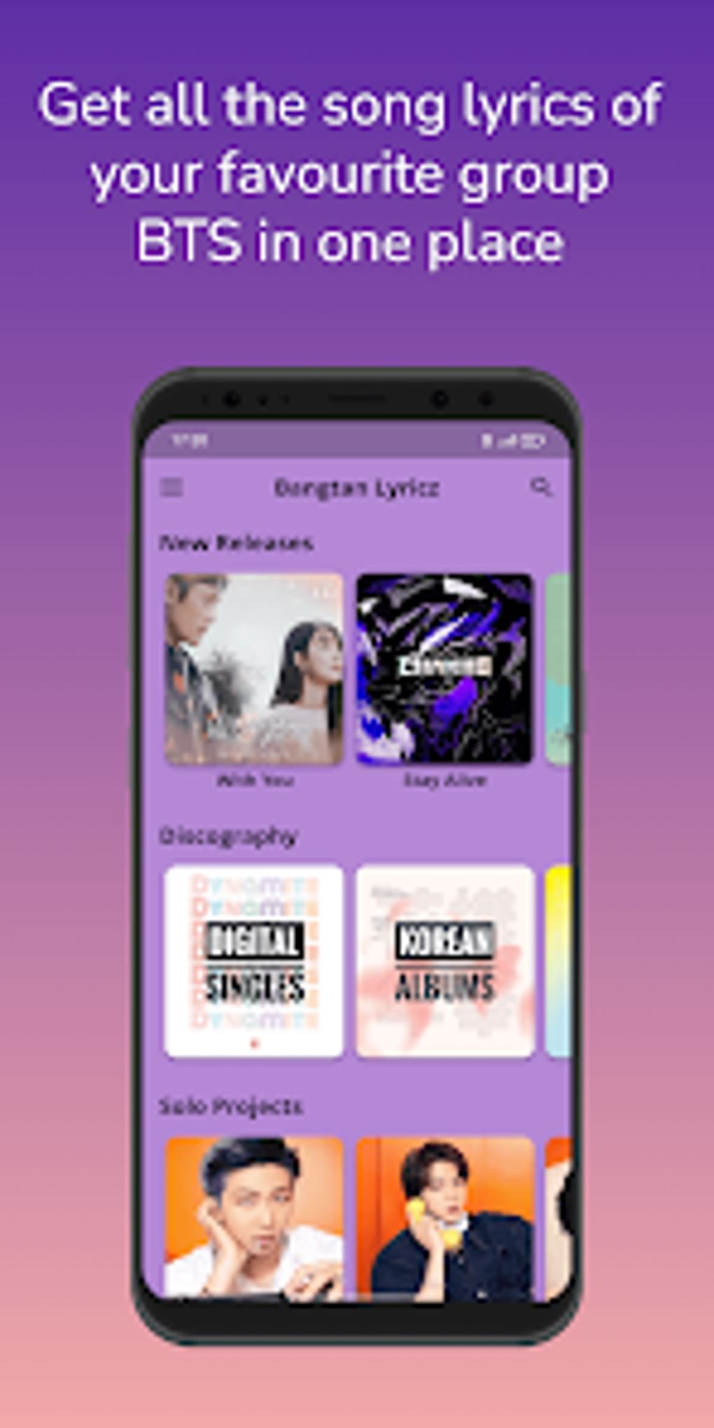 Bangtan Lyricz для Android — Скачать