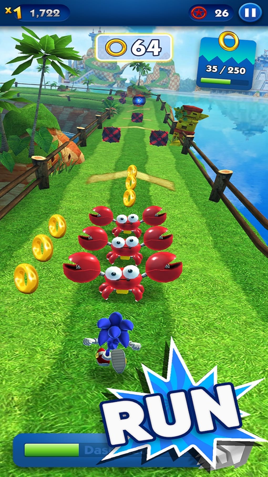 SONIC DASH - GAMEPLAY IOS/ANDROID 