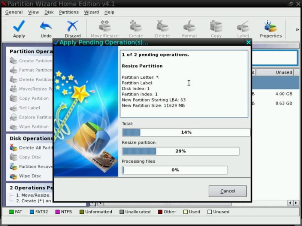 free partition wizard bootable cd