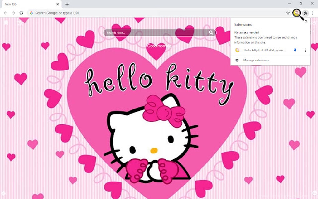 Hello Kitty Wallpaper - Custom New Tab Extension