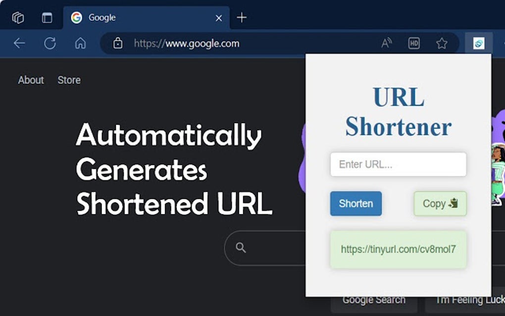 URL Shortener pour Google Chrome Extension Télécharger
