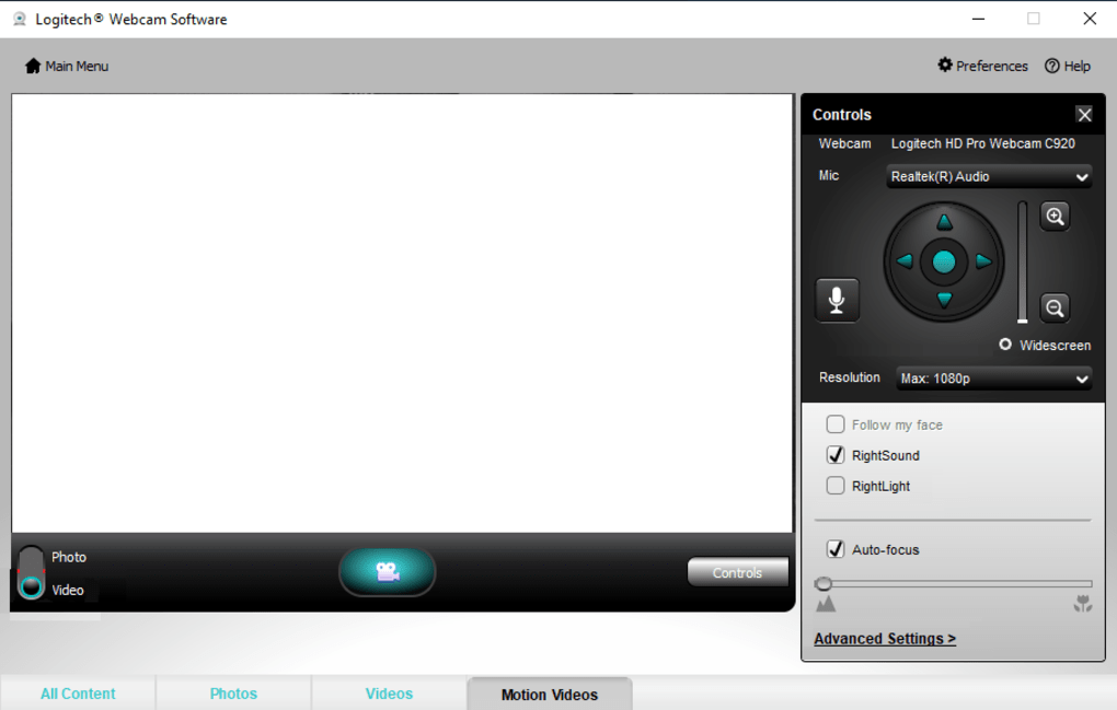 download logitech webcam software mac