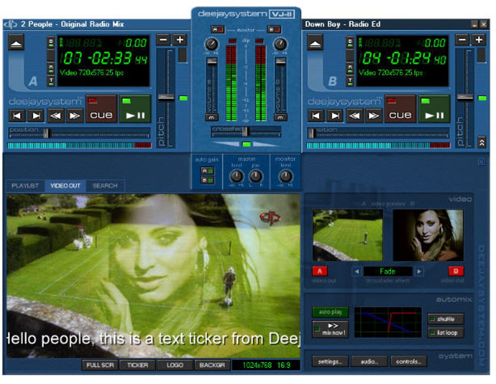 Проигрыватель для виджеинга. Deejaysystem vj2 3.5.0. VJ Video Mixer. 2 'VJ.