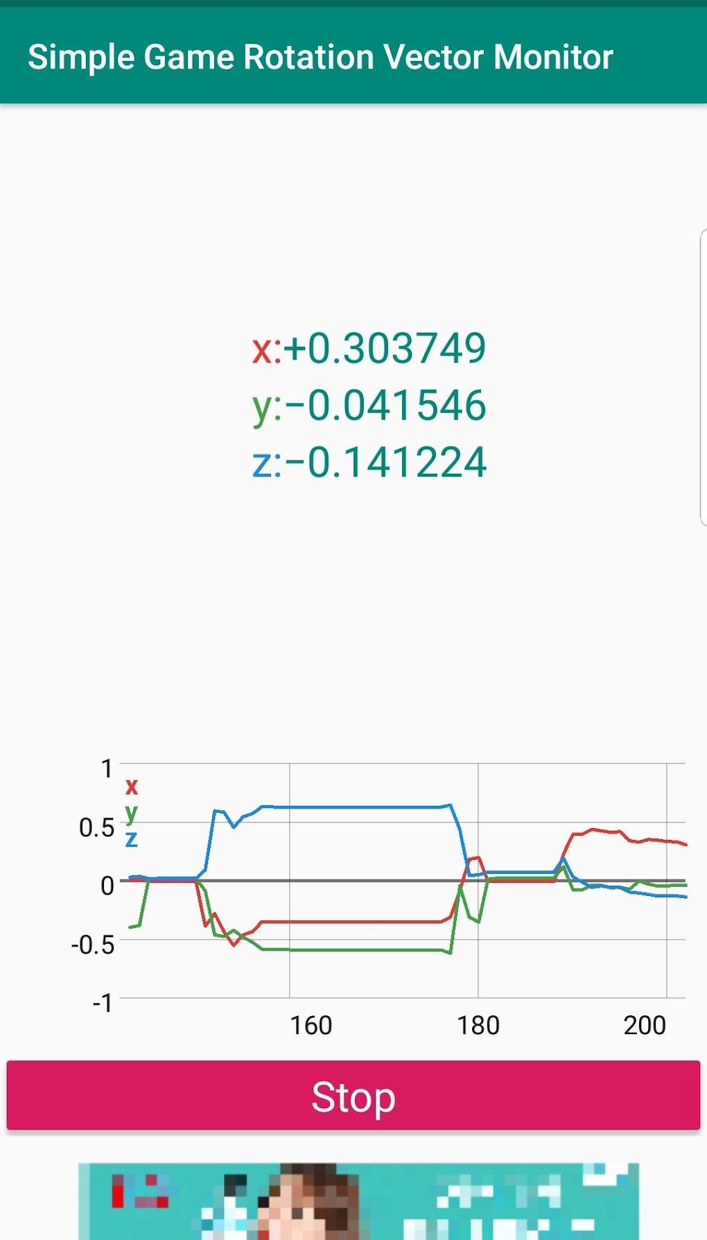 Simple Game Rotation Vector Monitor для Android — Скачать