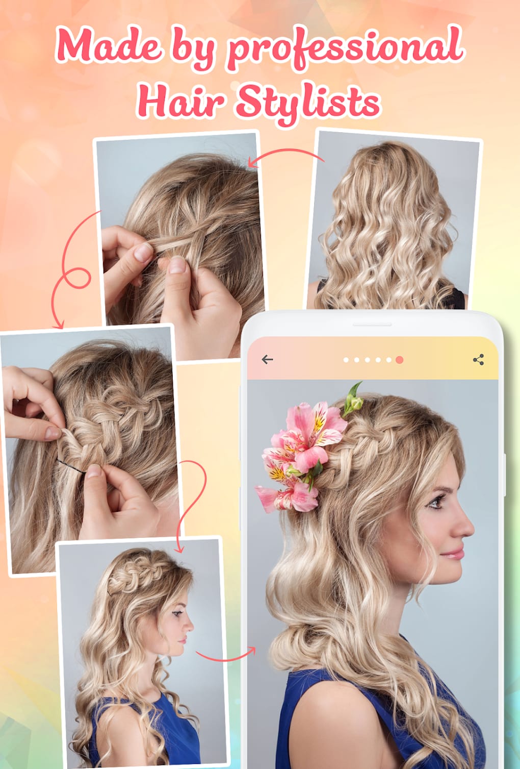 Hairstyle app: Hairstyles step by step for girls cho Android - Tải về