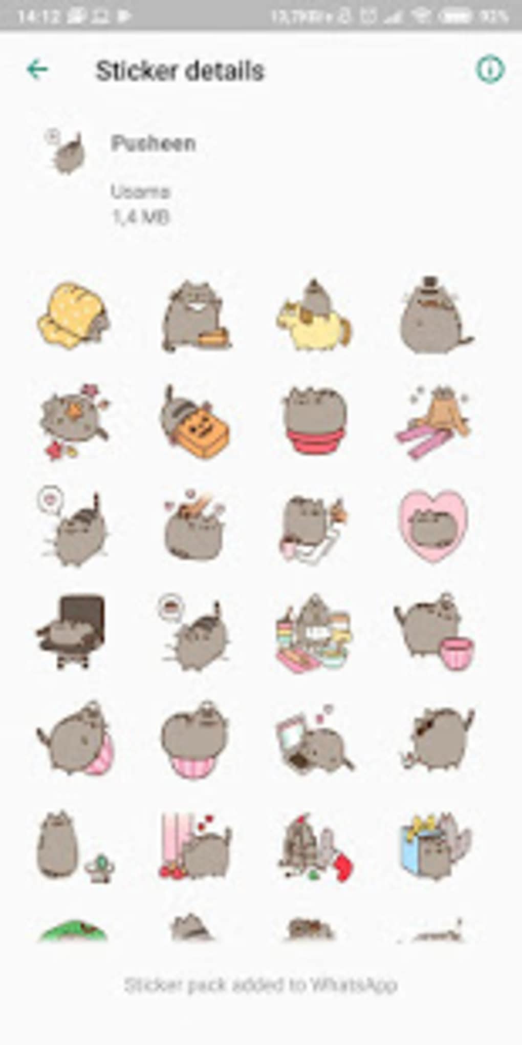 WhatsApp Pusheen Stickers for Android - Download