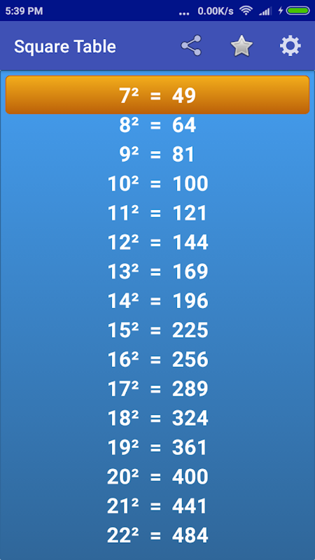 Square Cube Tables APK For Android Download
