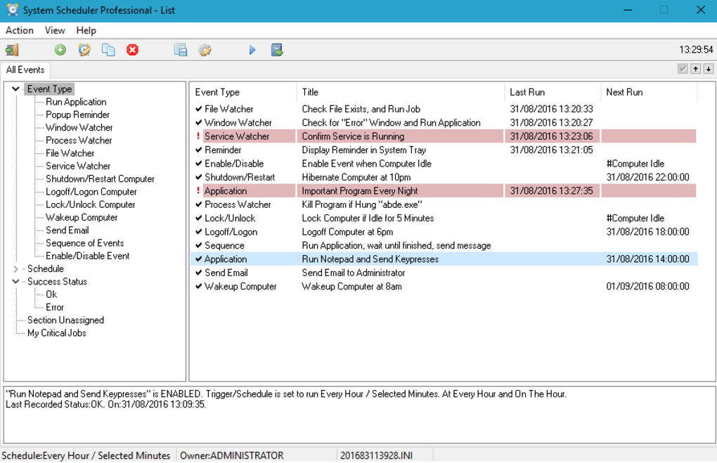 Update topic. Events list. KILLWATCHER для Windows 10. Cronicle шедулер. List System.