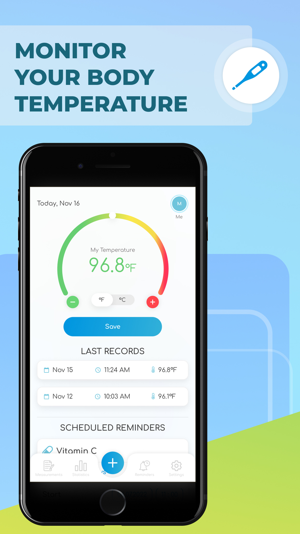 Body temperature tracker для iPhone — Скачать