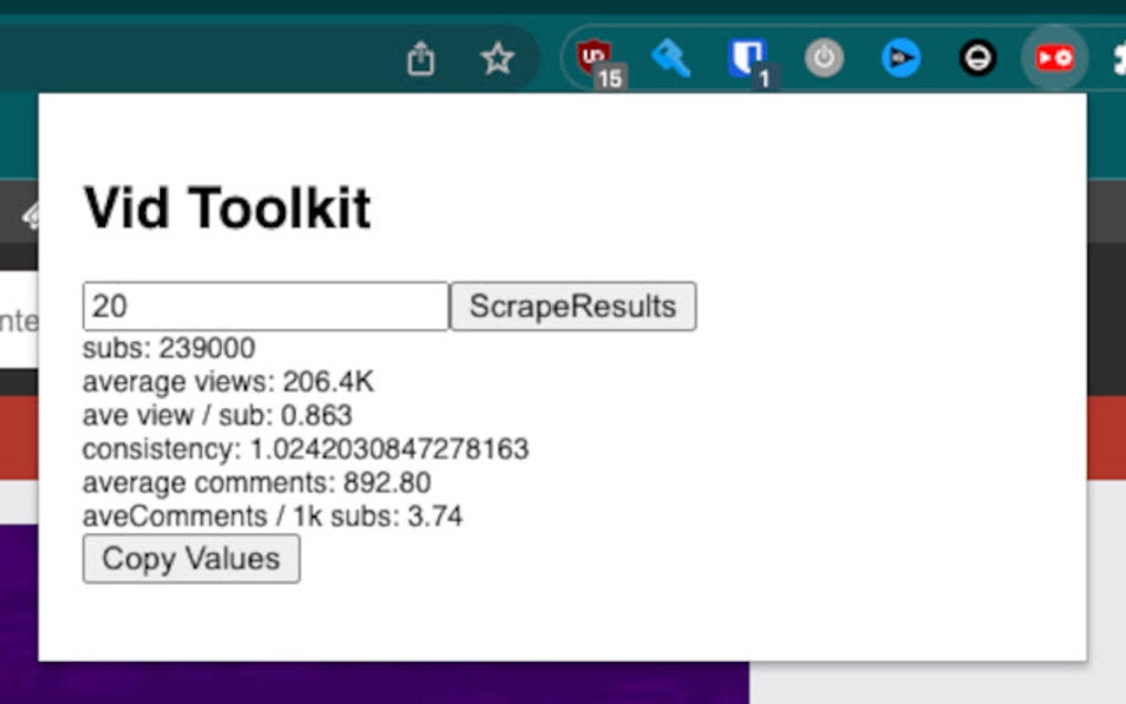 Vid Toolkit Google Chrome 용 - 확장 프로그램 다운로드