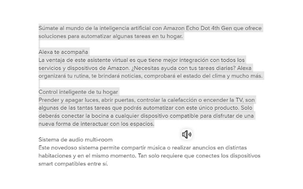 Lector de texto Español, Inglés pour Google Chrome Extension