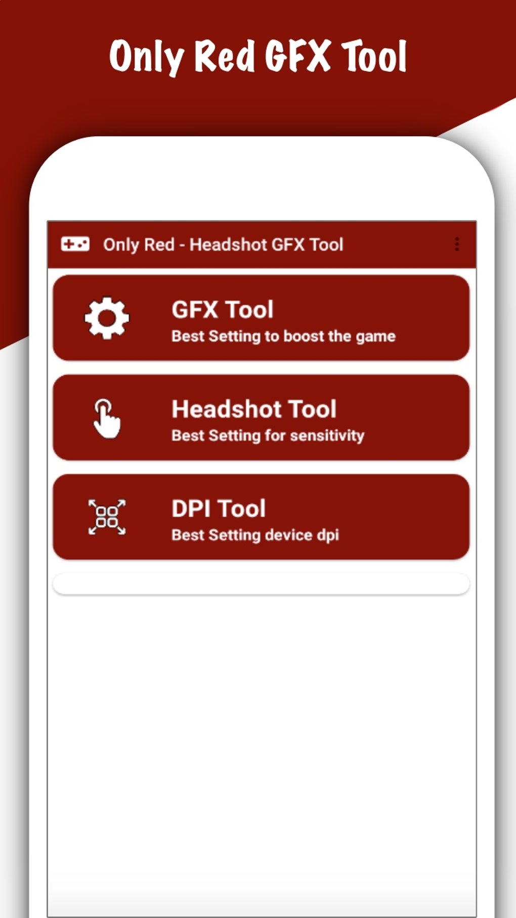 Only Red - Headshot GFX Tool для Android — Скачать