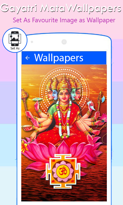 Gayatri Mantra Pooja Room Wallpaper – Myindianthings