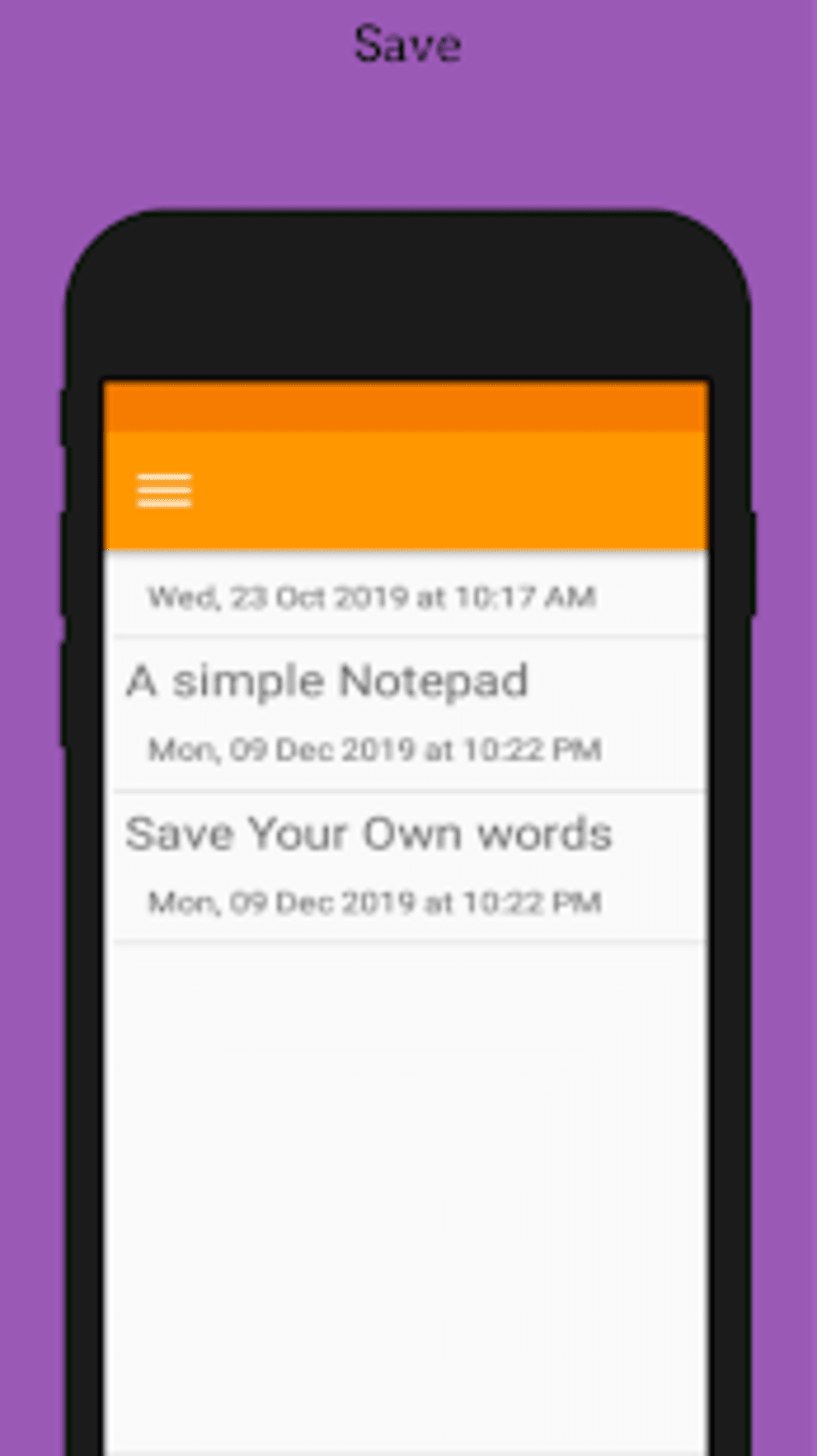 simple notepad app for android