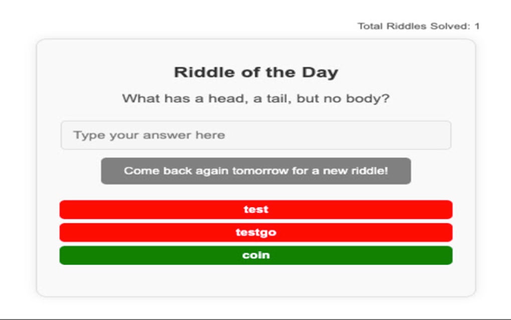 Daily riddle for google chrome extension download