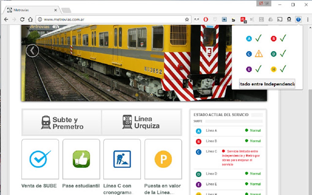 Subte for Google Chrome - Extension Download